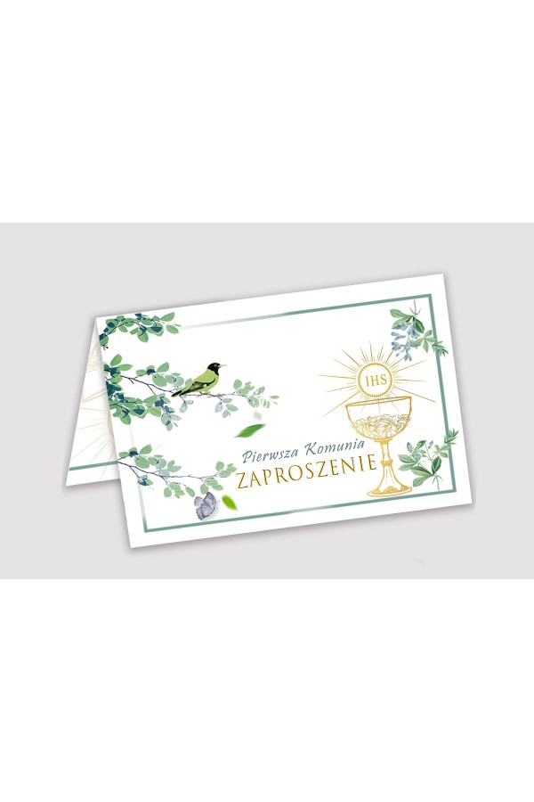 Personalized communion invitations from sets - Nightingale in the grove Personalized communion invitations from sets - Nightingale in the grove - obraz 1