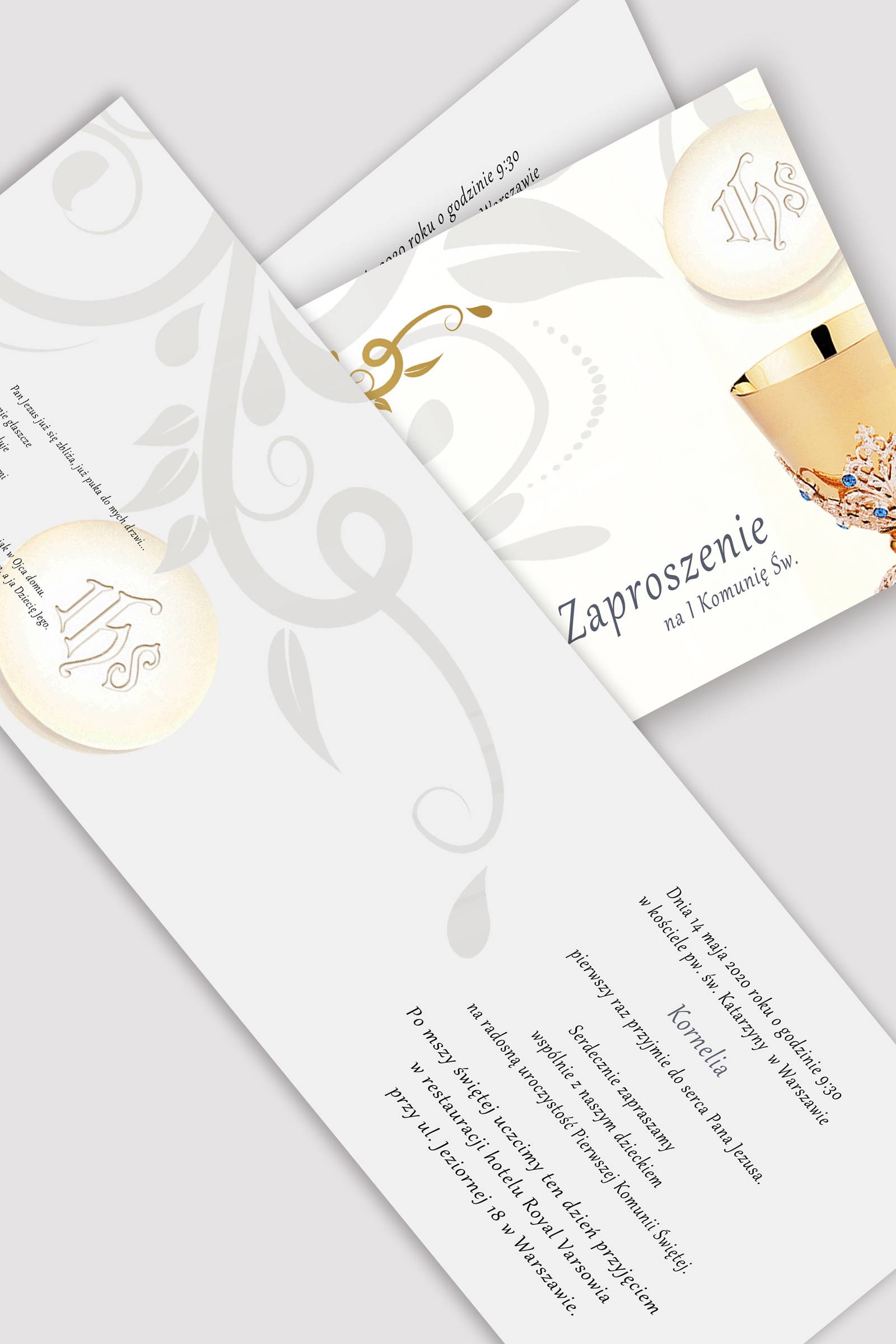 Personalized communion invitations from sets - Chalice - obraz 0