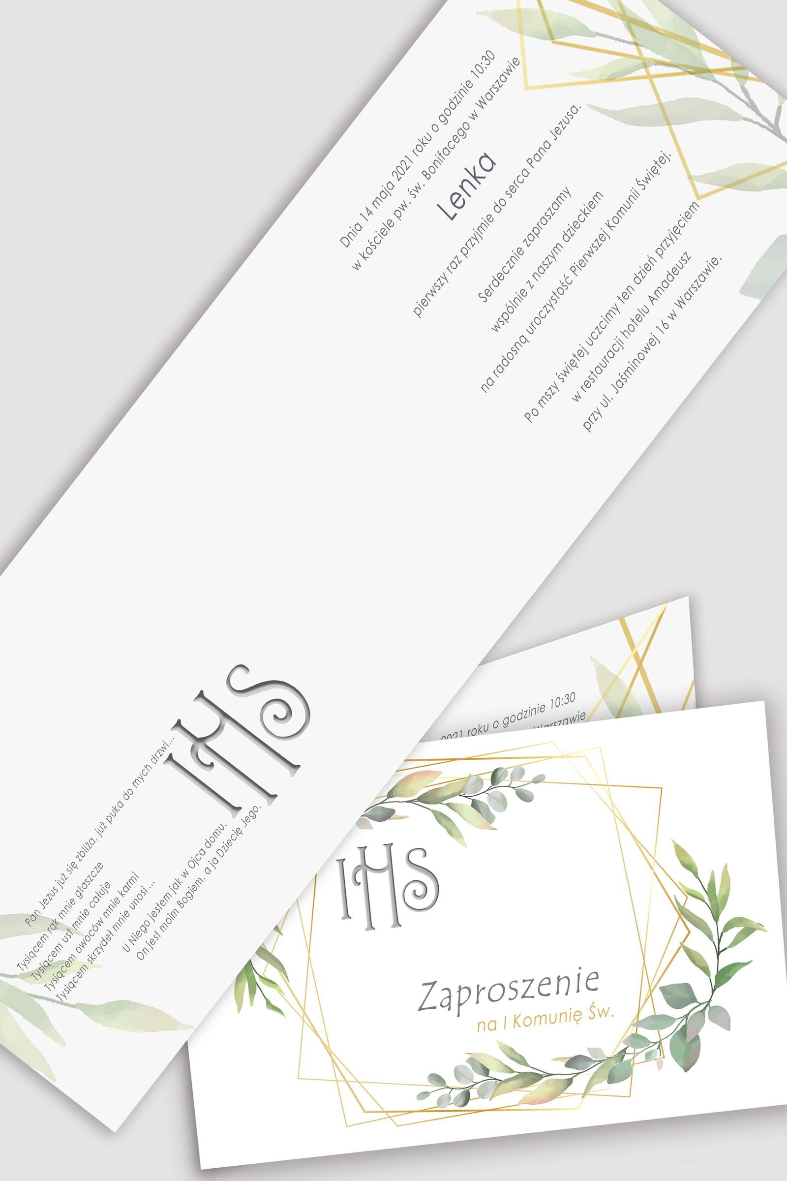 Personalized communion invitations from sets - Misty morning Personalized communion invitations from sets - Misty morning - obraz 0