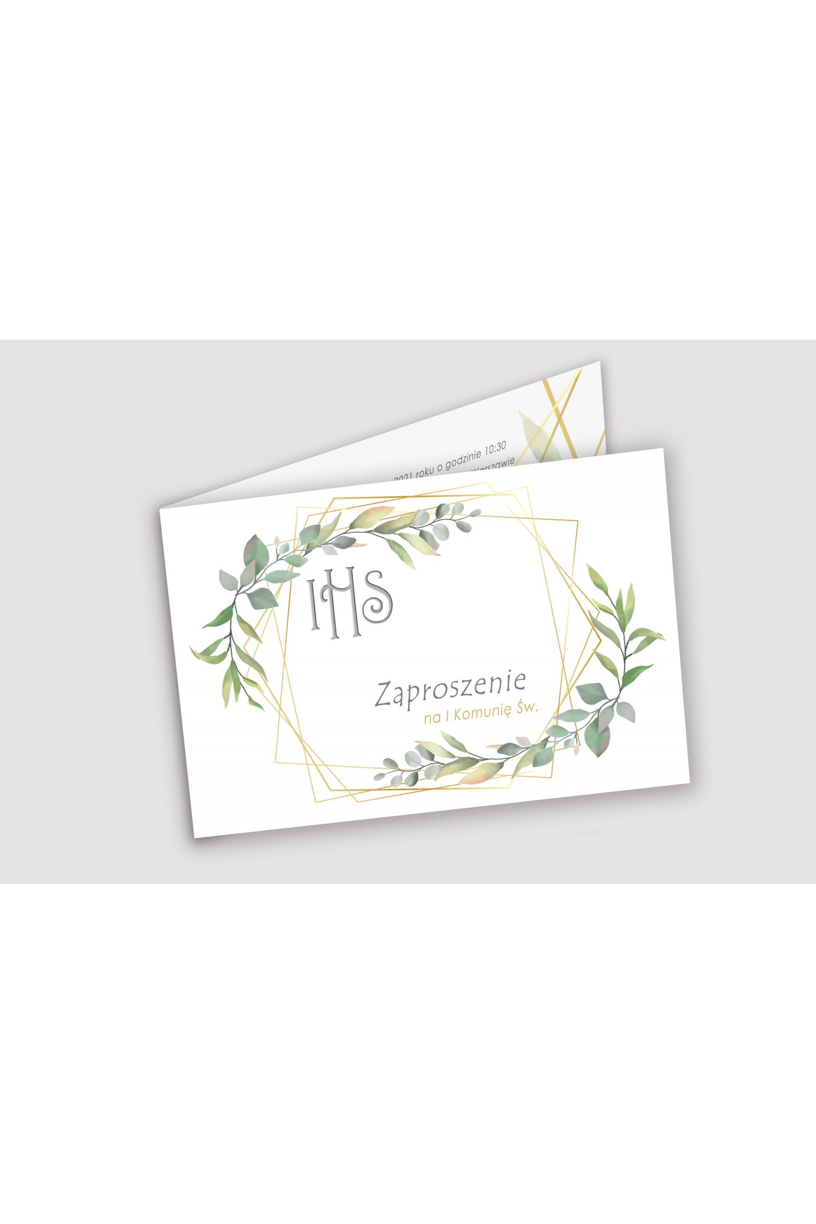 Personalized communion invitations from sets - Misty morning Personalized communion invitations from sets - Misty morning - obraz 1
