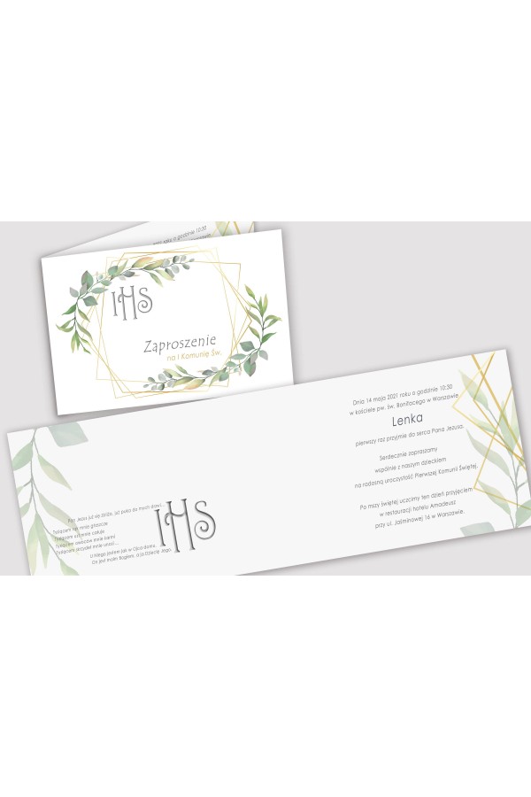 Personalized communion invitations from sets - Misty morning Personalized communion invitations from sets - Misty morning - obraz 2