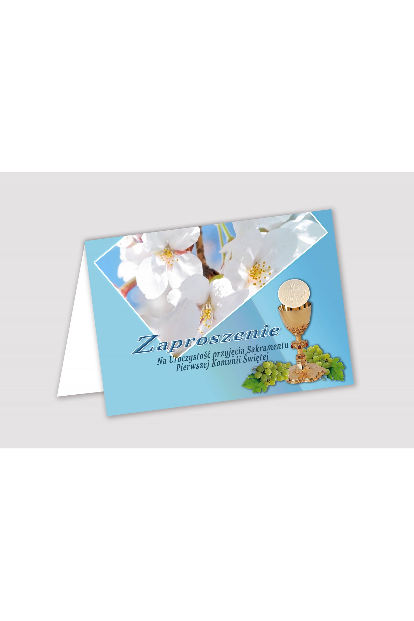Personalized communion invitations from sets - Turquoise apple tree Personalized communion invitations from sets - Turquoise apple tree - obraz 1