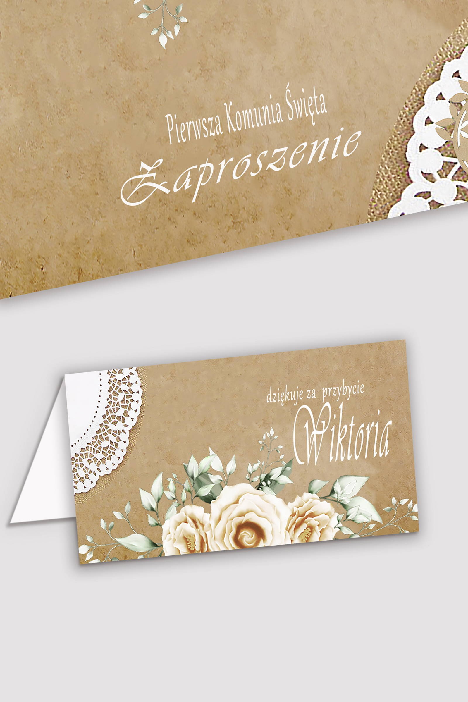 Personalized communion vignettes - Parchment beige - obraz 0