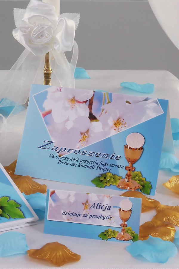 Personalized communion vignettes - Turquoise apple tree Personalized communion vignettes - Turquoise apple tree - obraz 1