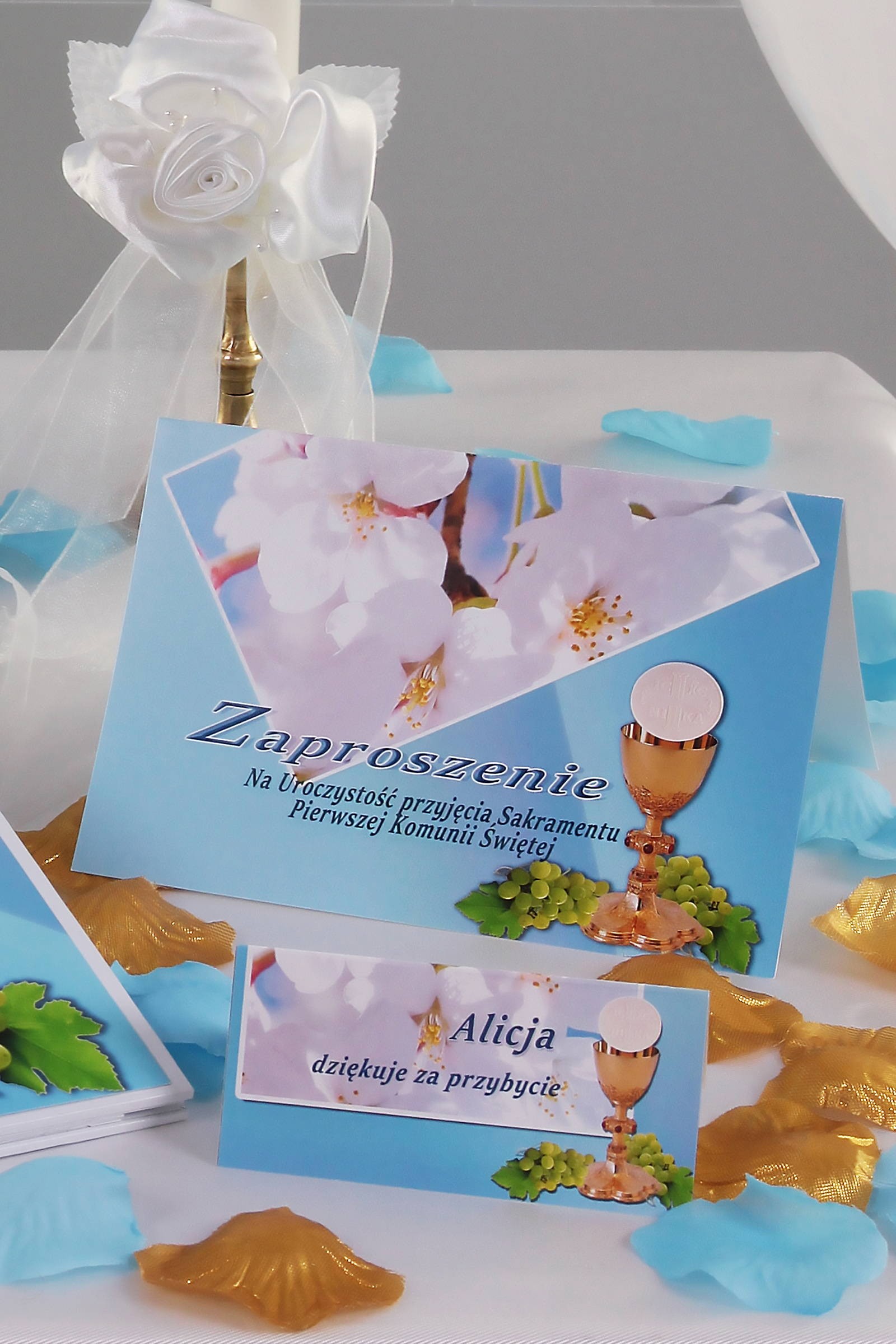Personalized communion vignettes - Turquoise apple tree Personalized communion vignettes - Turquoise apple tree - obraz 1