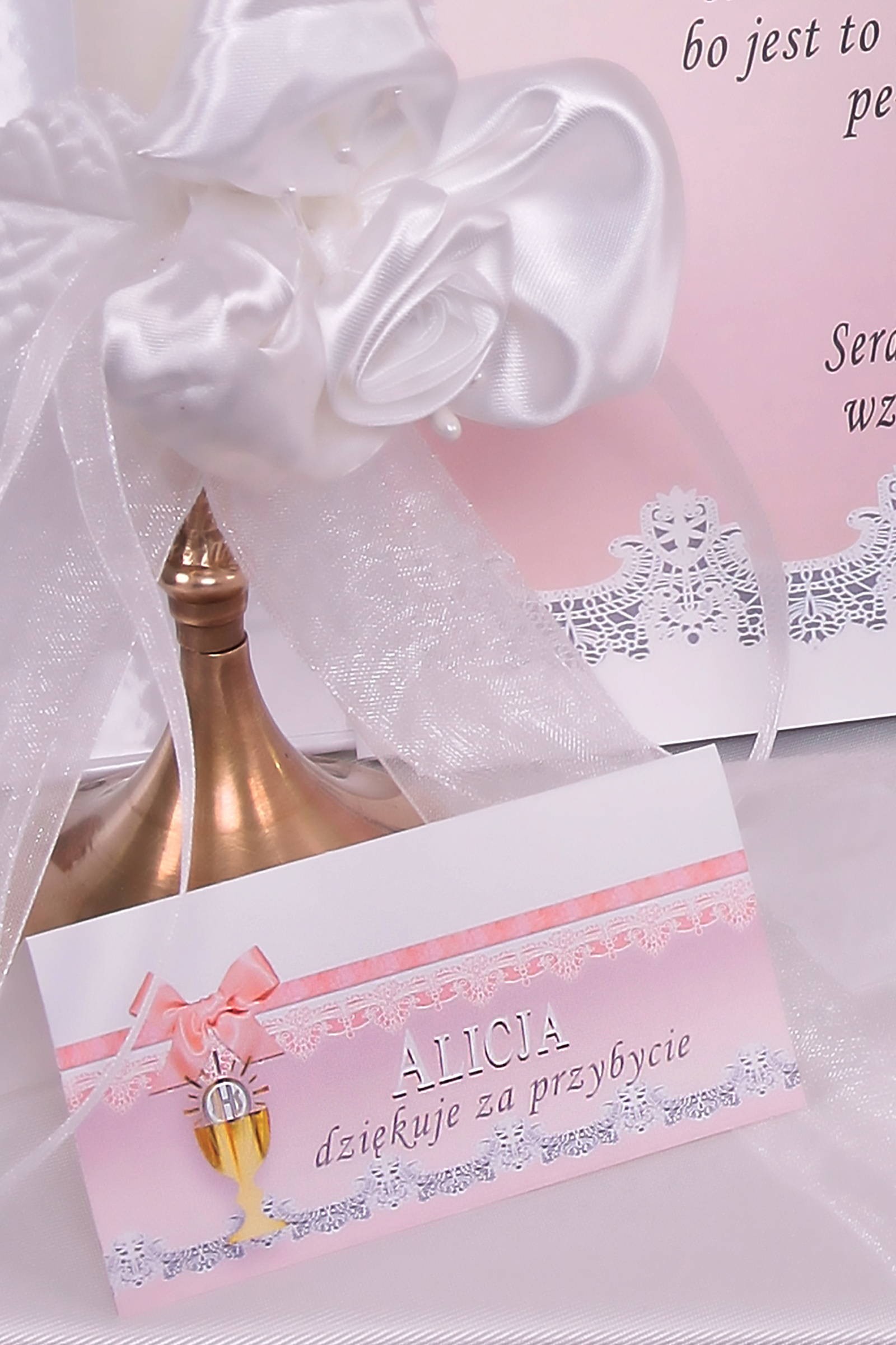 Personalized communion vignettes - Lace pink Personalized communion vignettes - Lace pink - obraz 0
