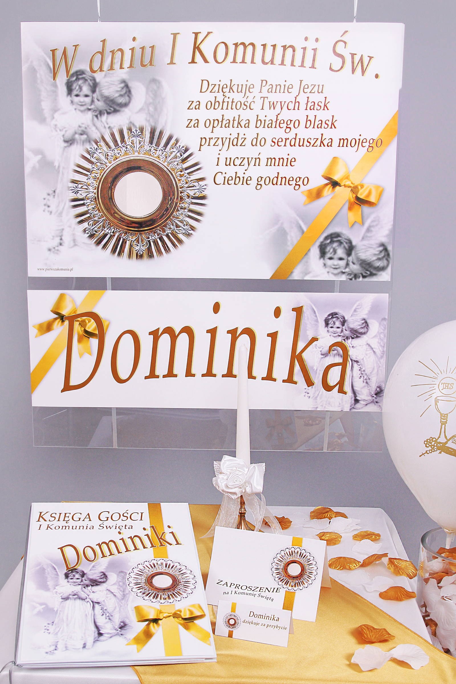Personalized decorative communion set - Host - obraz 0