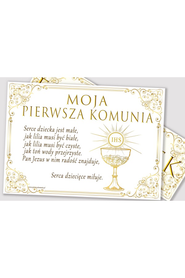 Personalized decorative communion set - Royal Gold - obraz 3