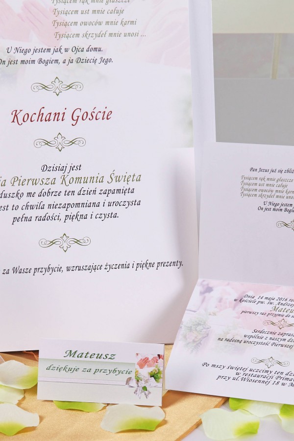 Personalized decorative communion set - Children's white - obraz 6