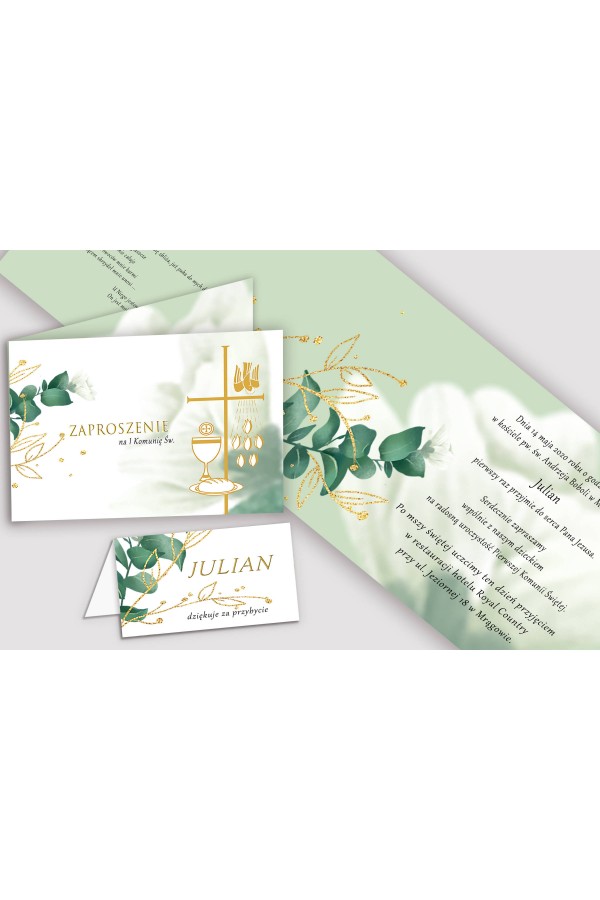 Personalized decorative communion set - White petal Personalized decorative communion set - White petal - obraz 5