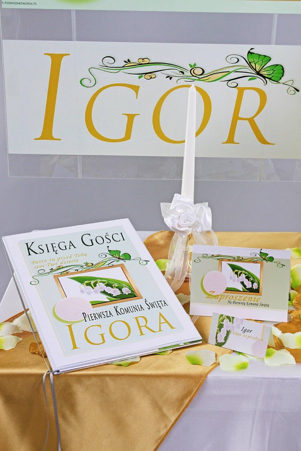Personalized decorative communion set - Lily of the Valley Personalized decorative communion set - Lily of the Valley - obraz 2