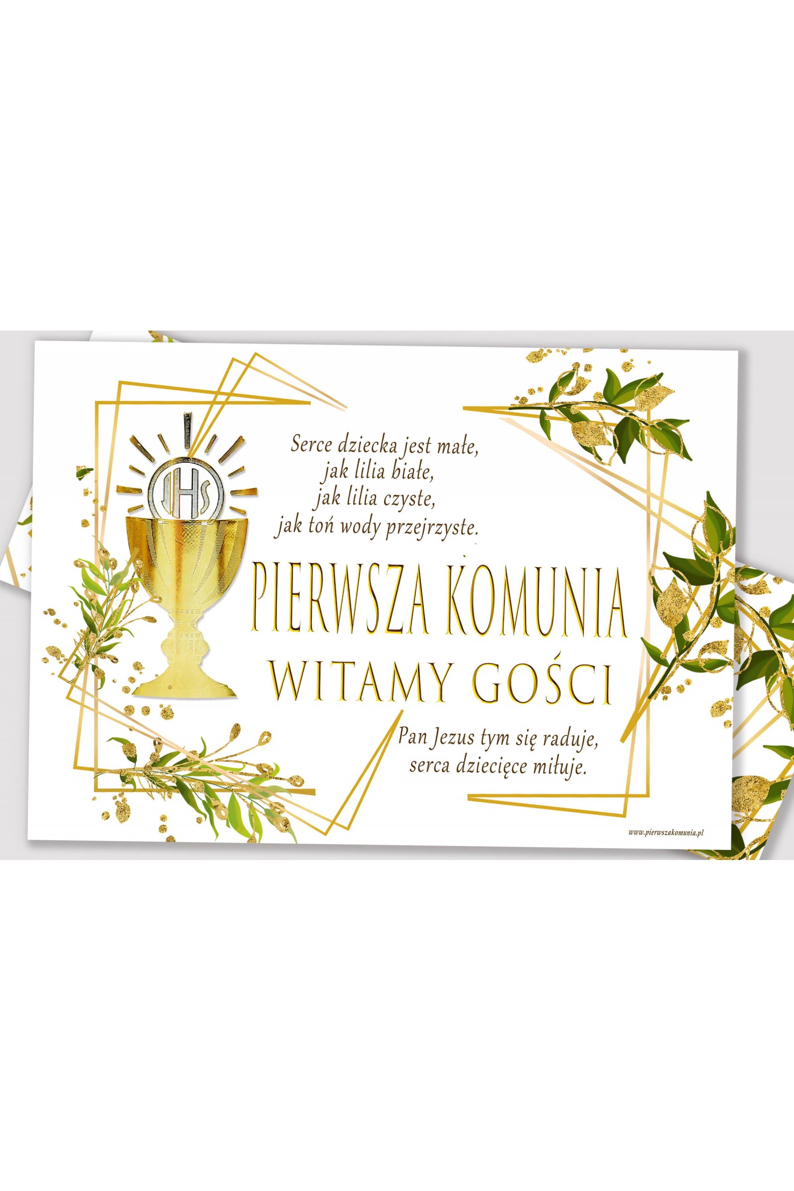 Personalized decorative communion set - Golden charms Personalized decorative communion set - Golden charms - obraz 3
