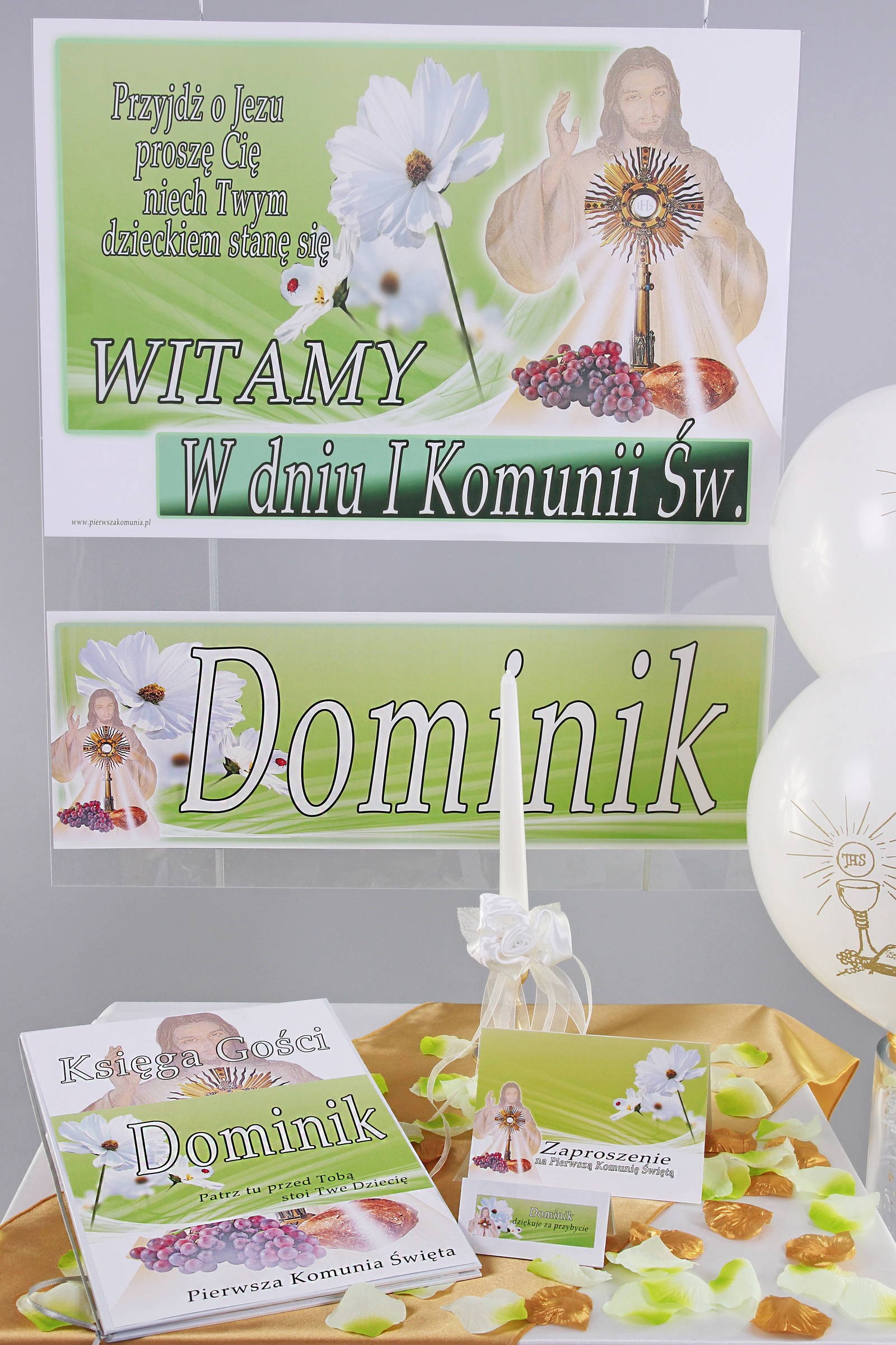 Personalized decorative communion set - Strawberries Personalized decorative communion set - Strawberries - obraz 0