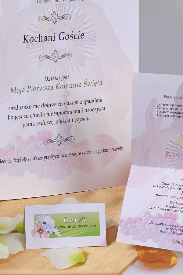 Personalized decorative communion set - Strawberries Personalized decorative communion set - Strawberries - obraz 6