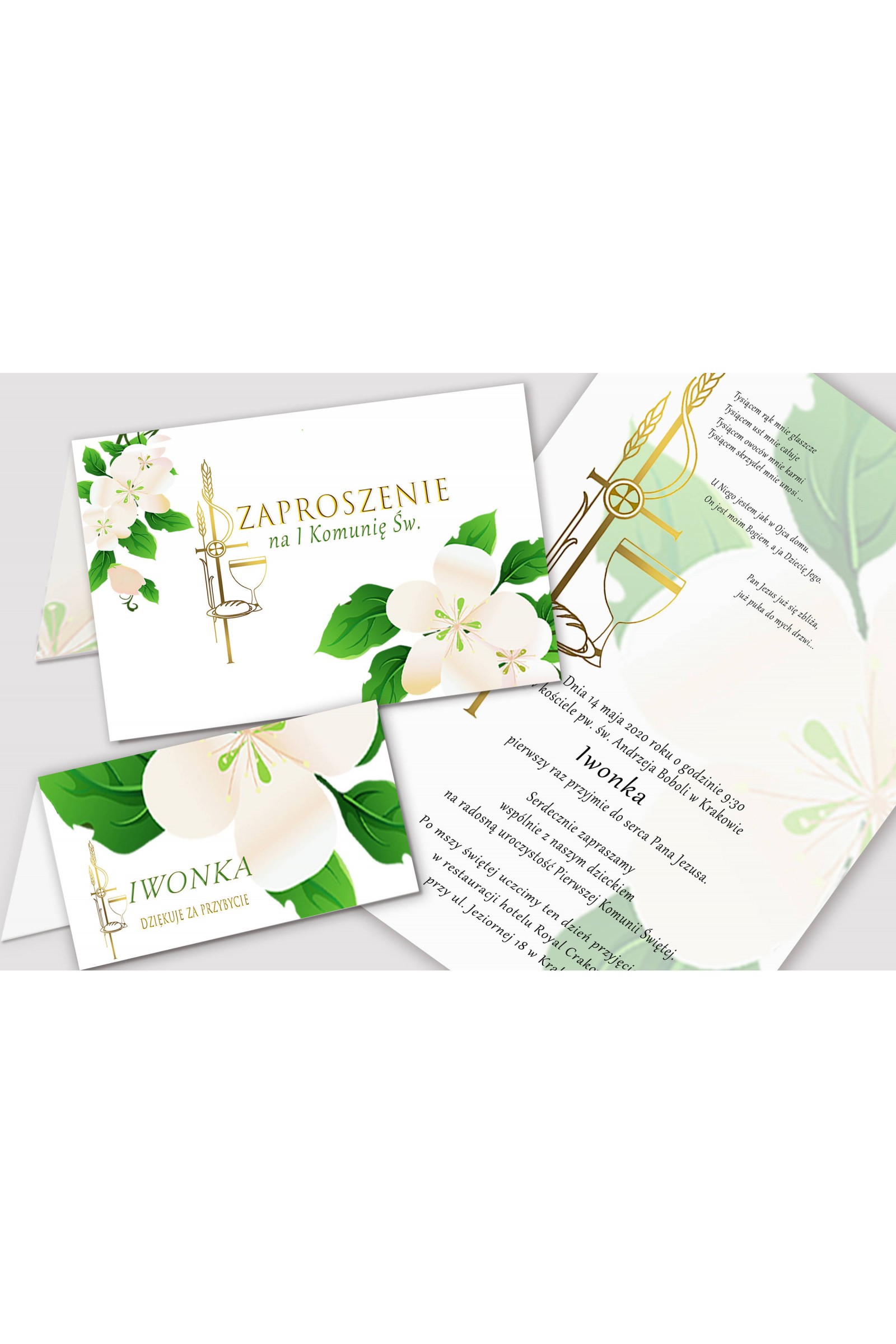 Personalized decorative communion set - Freshness of the morning Personalized decorative communion set - Freshness of the morning - obraz 5