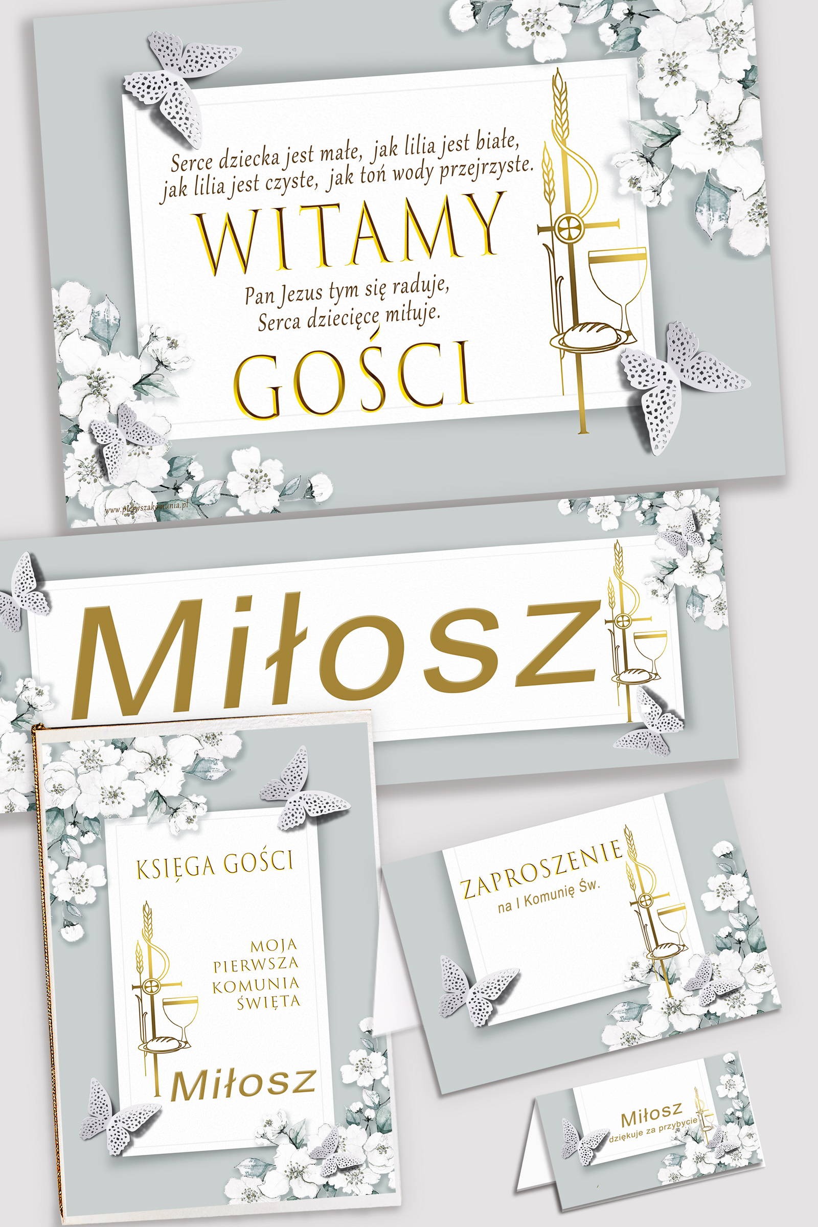 Personalized decorative communion set - Jasmine garden Personalized decorative communion set - Jasmine garden - obraz 0
