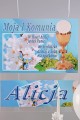 Personalized decorative communion set - Turquoise apple tree - obraz 1