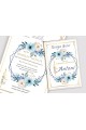 Personalized decorative communion set - Blue Watercolor - obraz 4