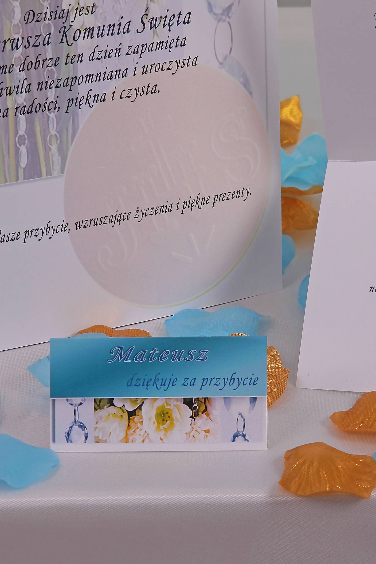 Personalized decorative communion set - Crystal blue Personalized decorative communion set - Crystal blue - obraz 6