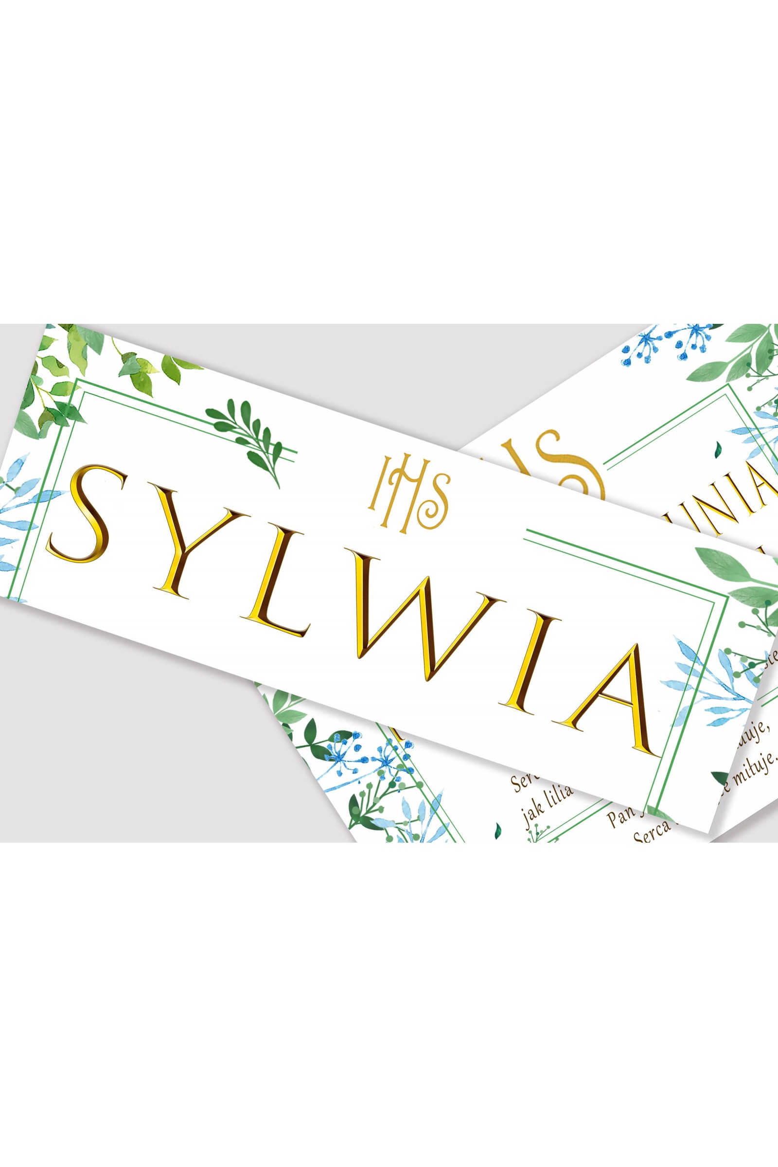 Personalized decorative communion set - Spring leaves Personalized decorative communion set - Spring leaves - obraz 2