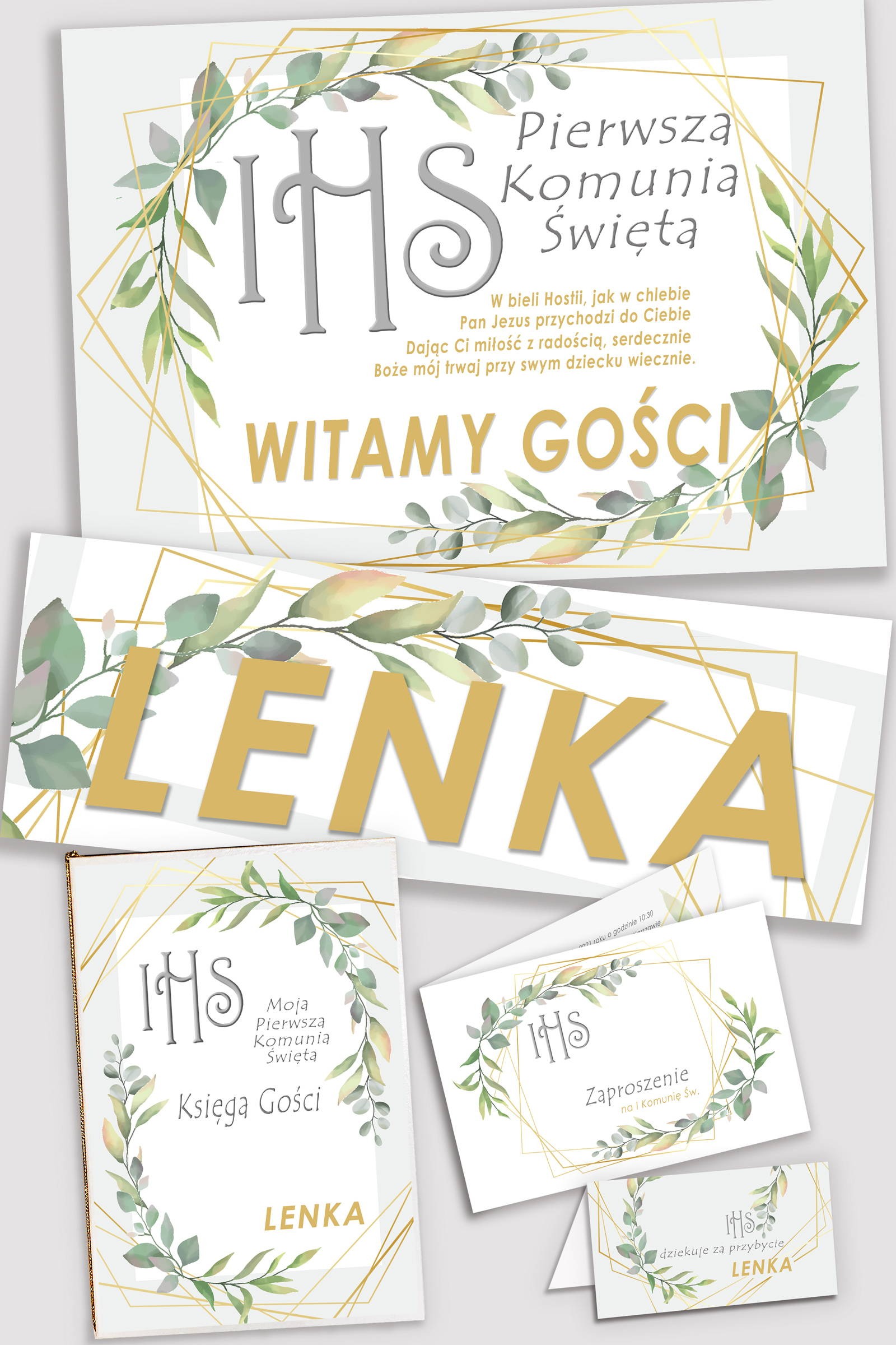 Personalized decorative communion set - Misty morning Personalized decorative communion set - Misty morning - obraz 0