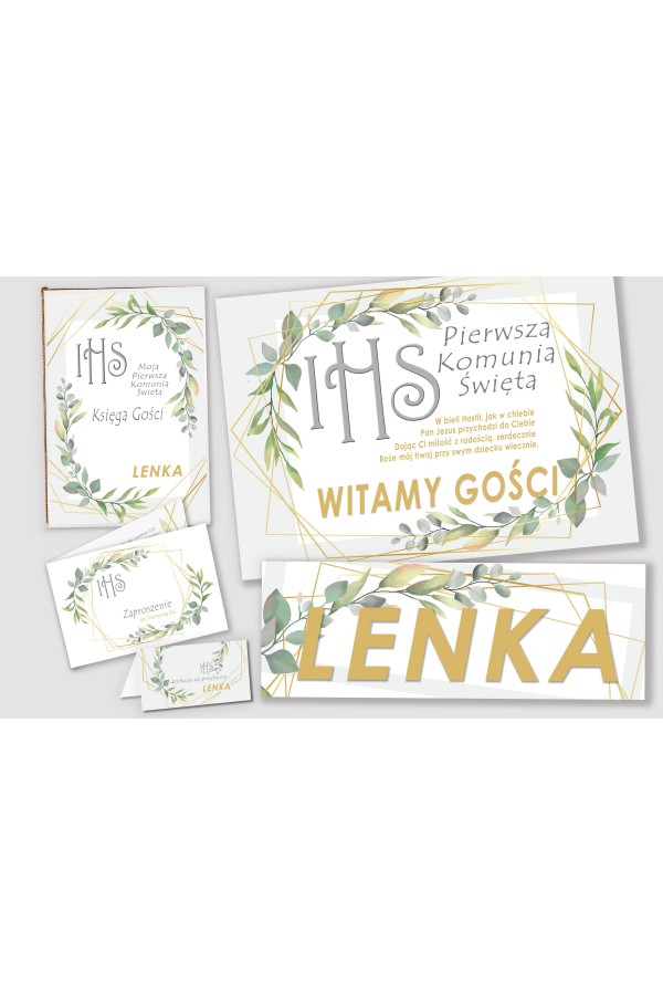 Personalized decorative communion set - Misty morning Personalized decorative communion set - Misty morning - obraz 1