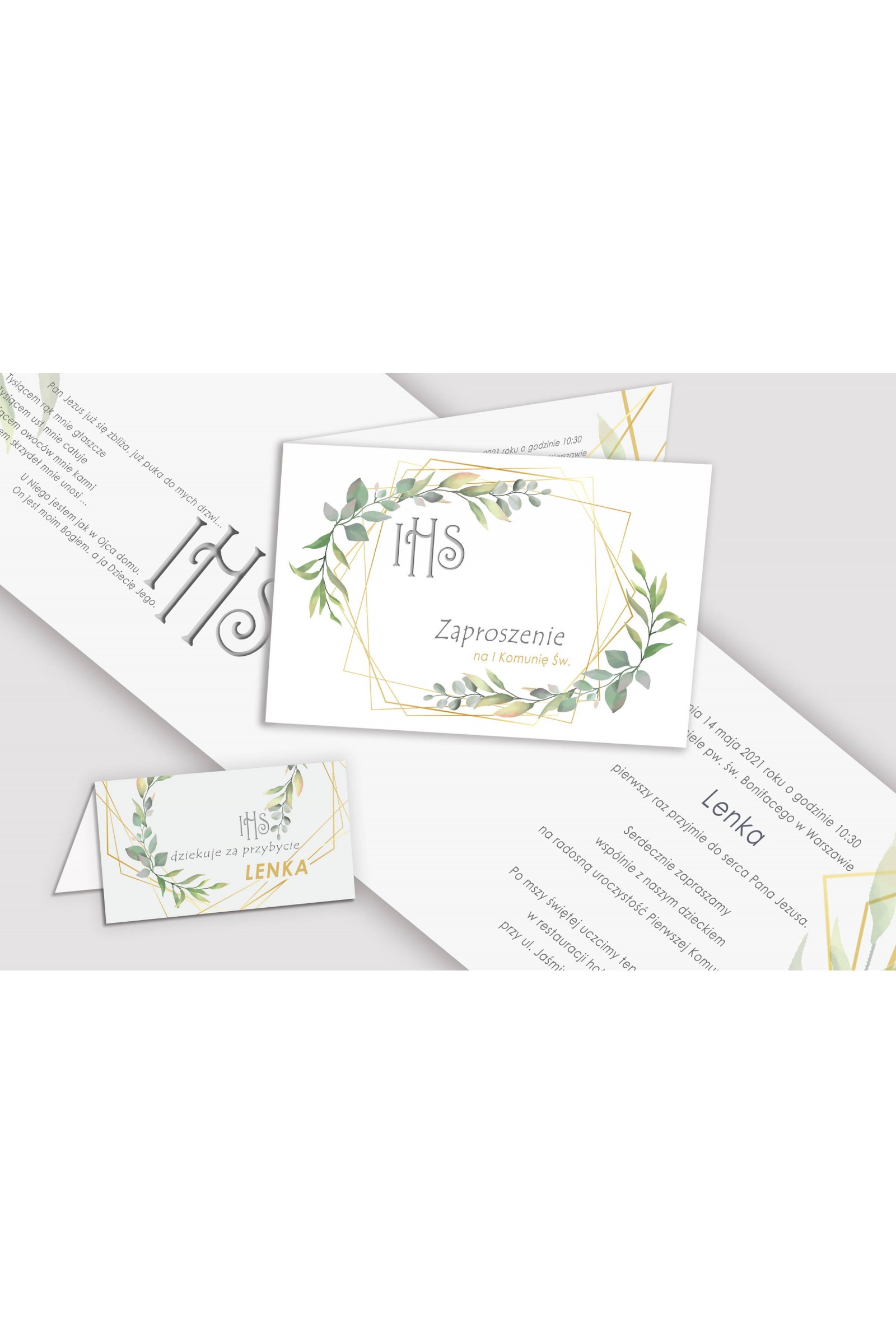 Personalized decorative communion set - Misty morning Personalized decorative communion set - Misty morning - obraz 5