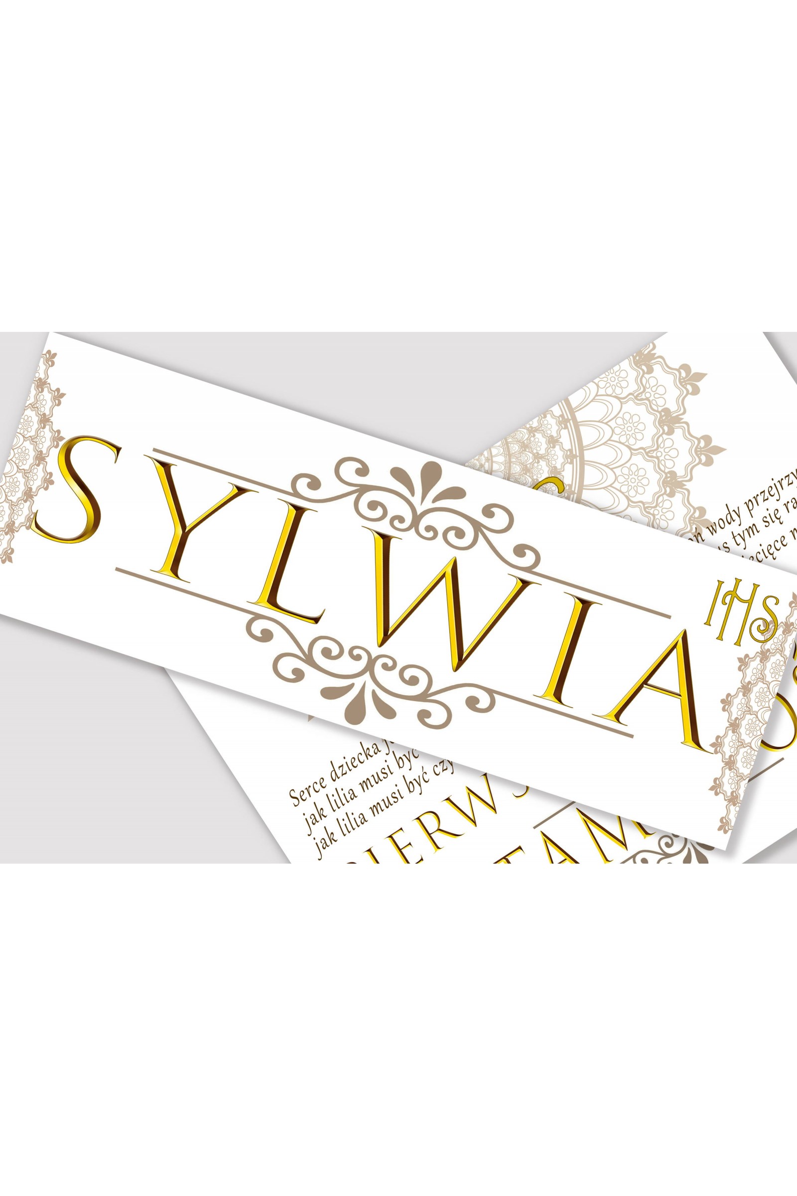 Personalized communion poster with name - Rosette - obraz 1