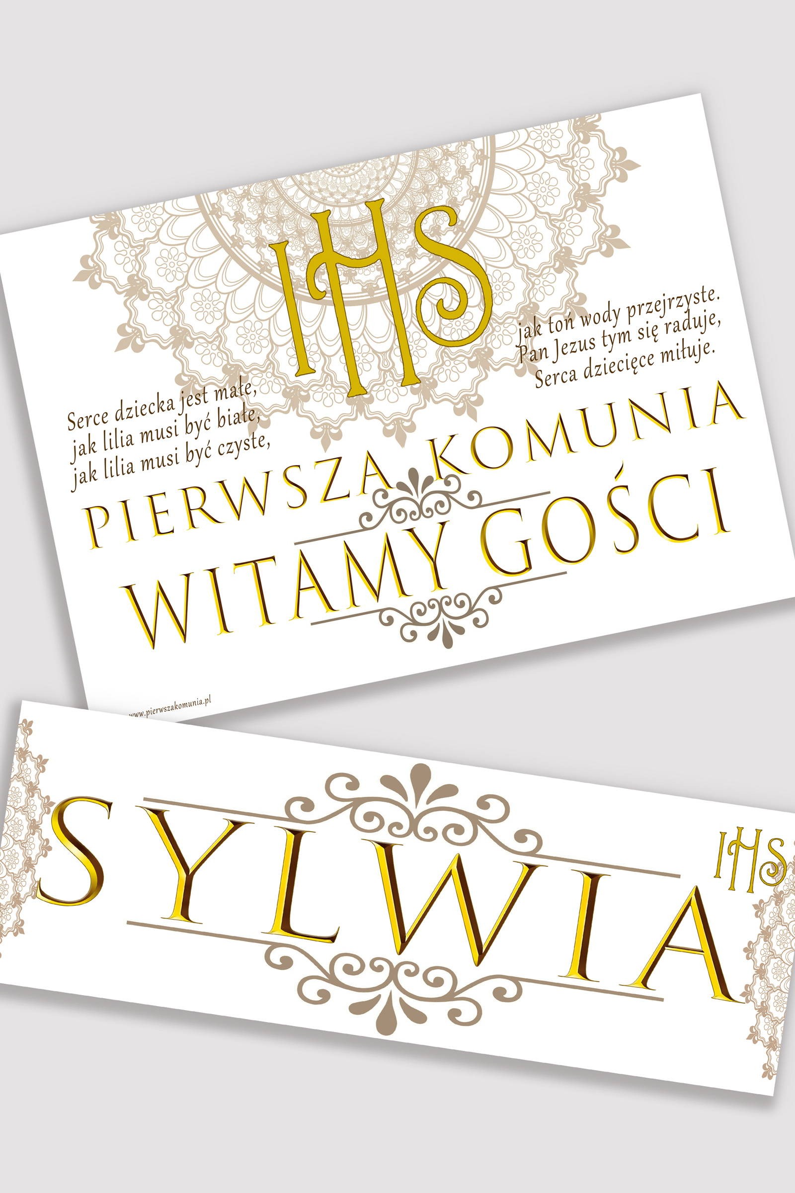 Personalized communion poster with name - Rosette - obraz 0