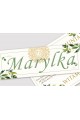 Personalized communion poster with name - White bouquet - obraz 1