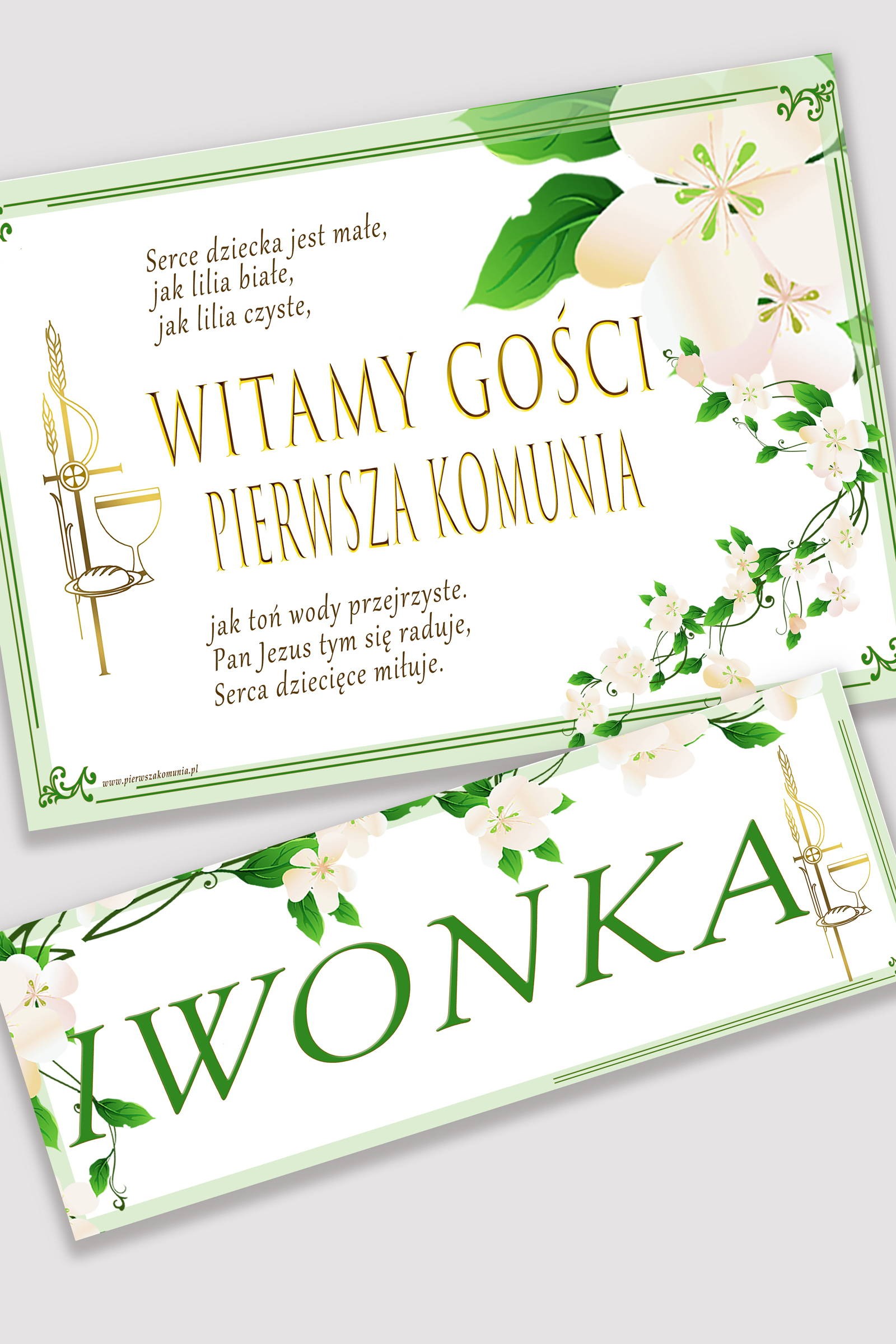 Personalized communion poster with name - Freshness of the morning Personalized communion poster with name - Freshness of the morning - obraz 0