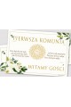 Personalized communion poster with name - White bouquet - obraz 2