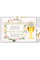 Personalized communion poster with name - Watercolor pink - obraz 2