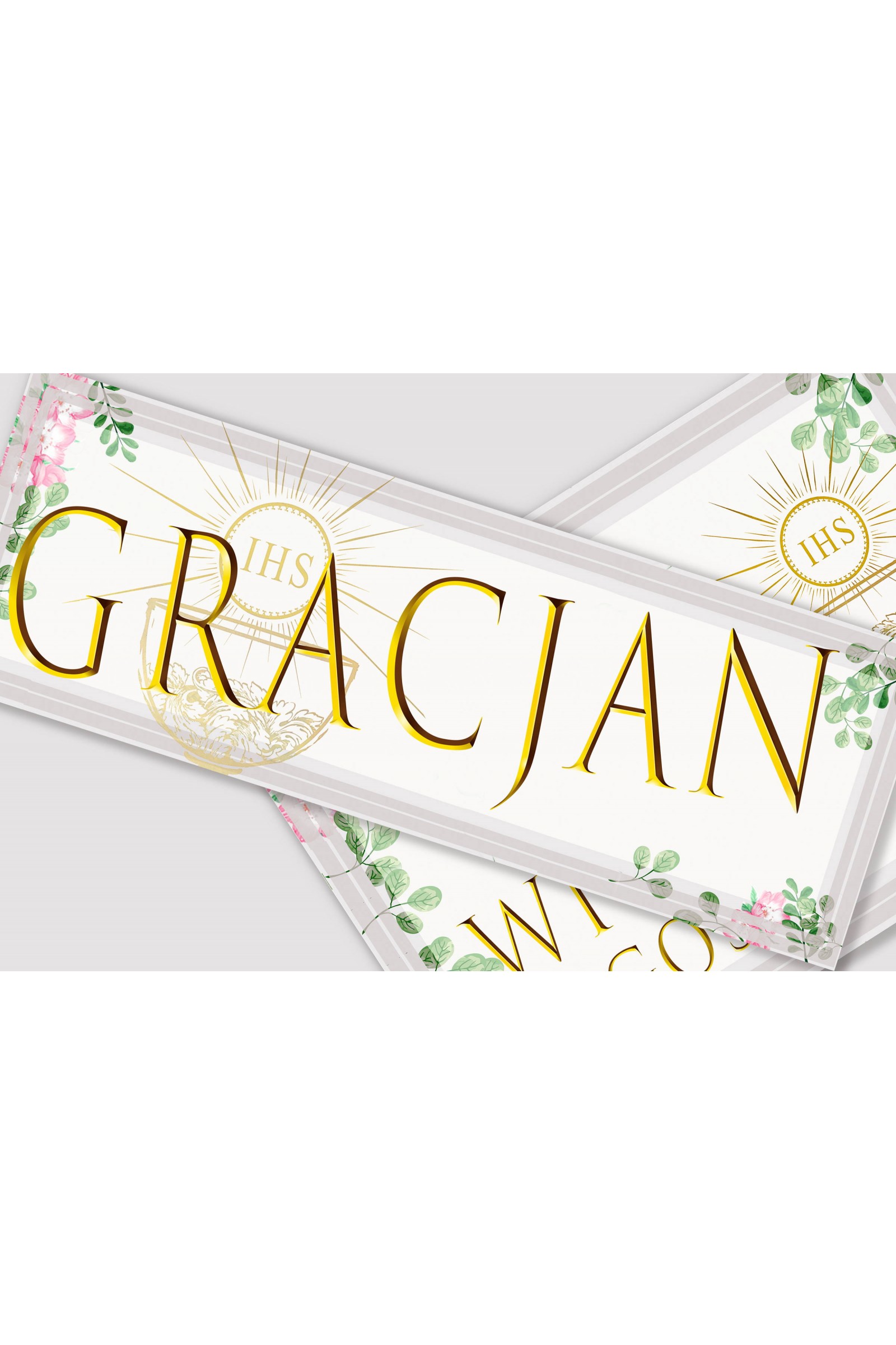 Personalized communion poster with name - Watercolor Violets Personalized communion poster with name - Watercolor Violets - obraz 1