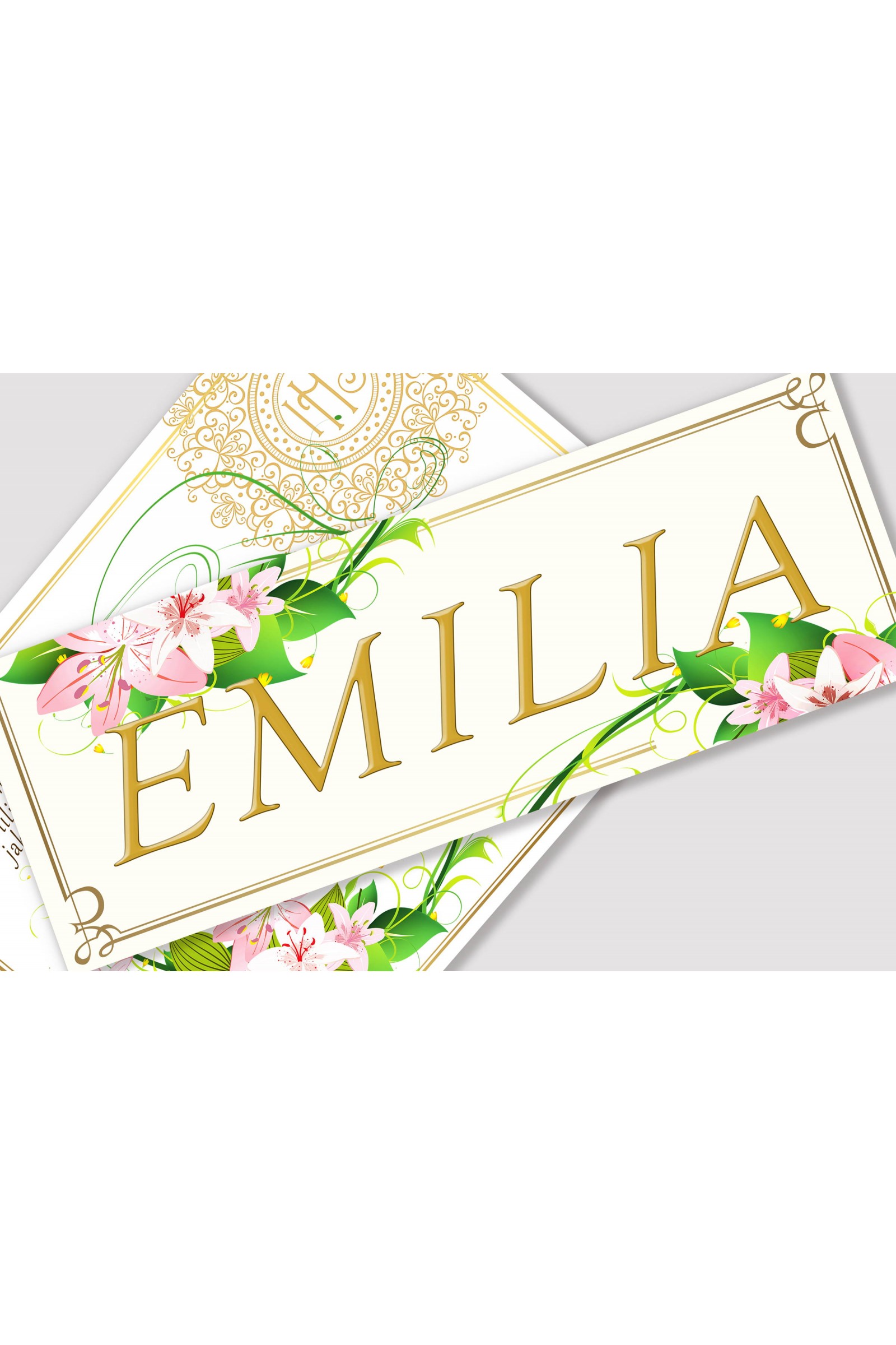 Personalized communion poster with name - Delicacy of the lily Personalized communion poster with name - Delicacy of the lily - obraz 1