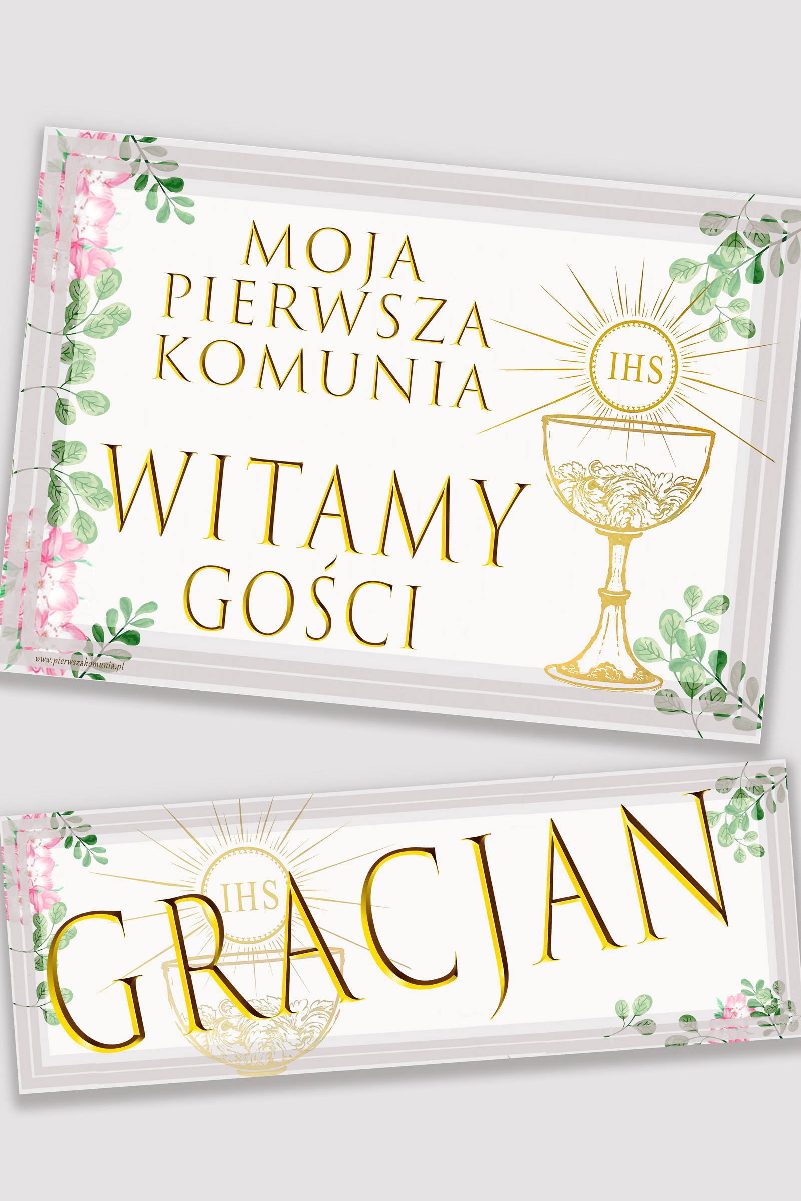 Personalized communion poster with name - Watercolor Violets Personalized communion poster with name - Watercolor Violets - obraz 0