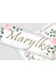 Personalized communion poster with name - Pink ribbon - obraz 1