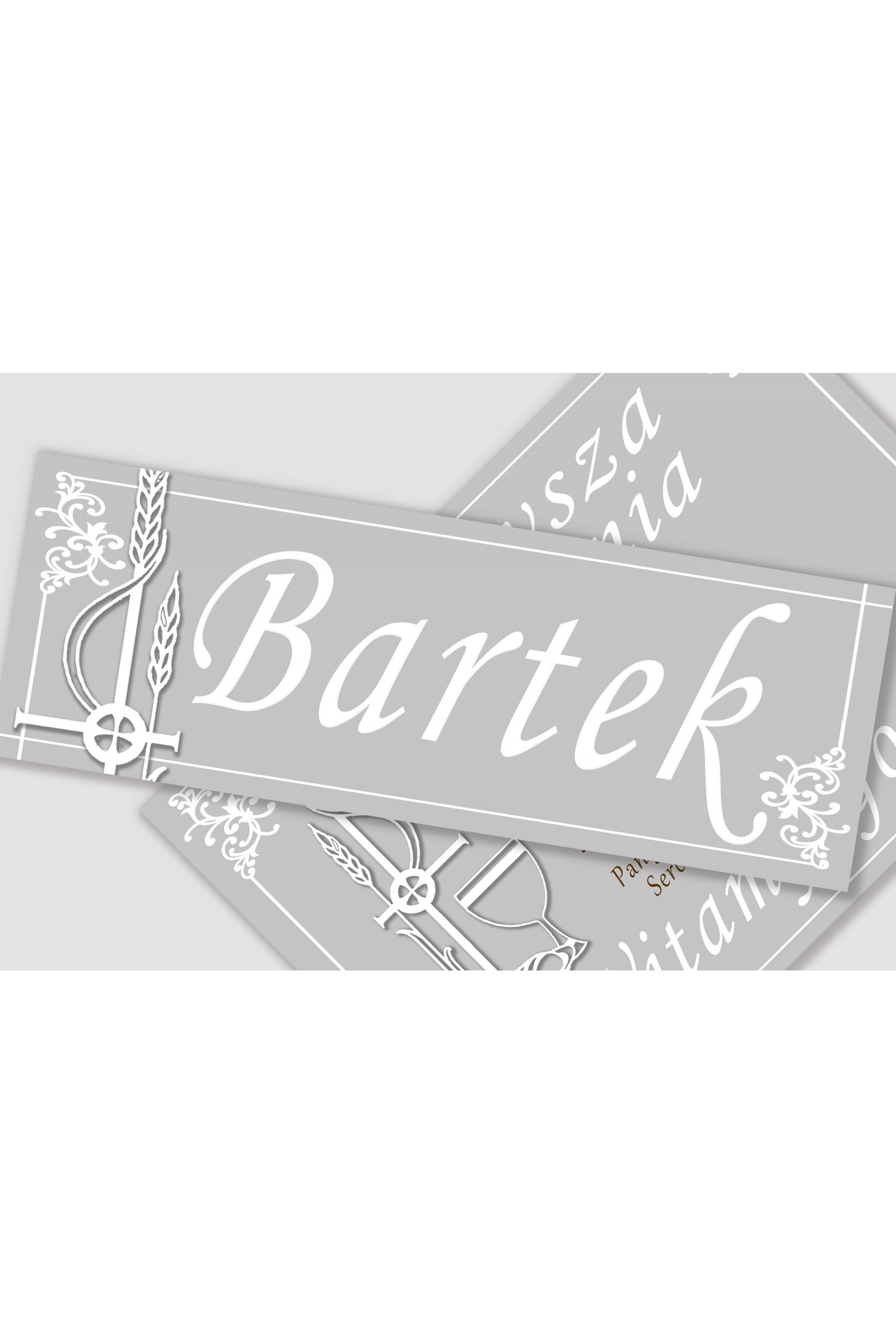 Personalized communion poster with name - White elegance Personalized communion poster with name - White elegance - obraz 1