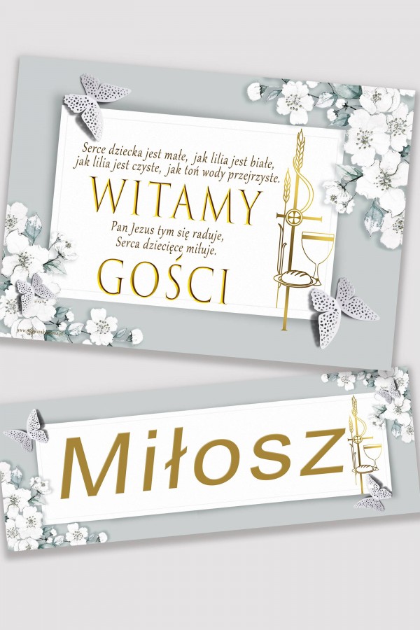 Personalized communion poster with name - Jasmine garden Personalized communion poster with name - Jasmine garden - obraz 0