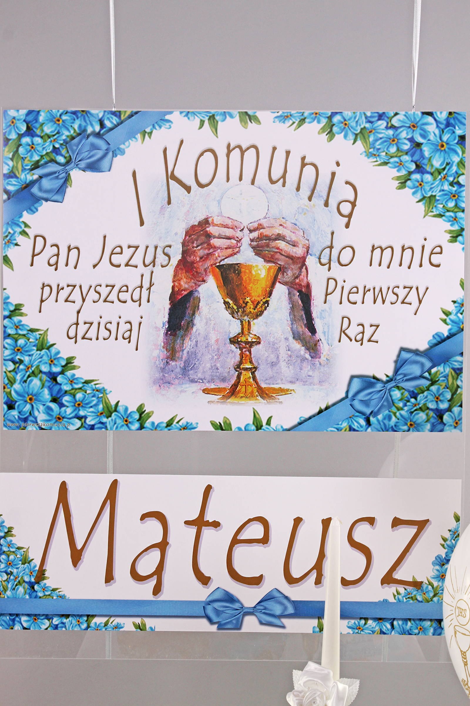 Personalized communion poster with a name - Unforgettable. Personalized communion poster with a name - Unforgettable. - obraz 0