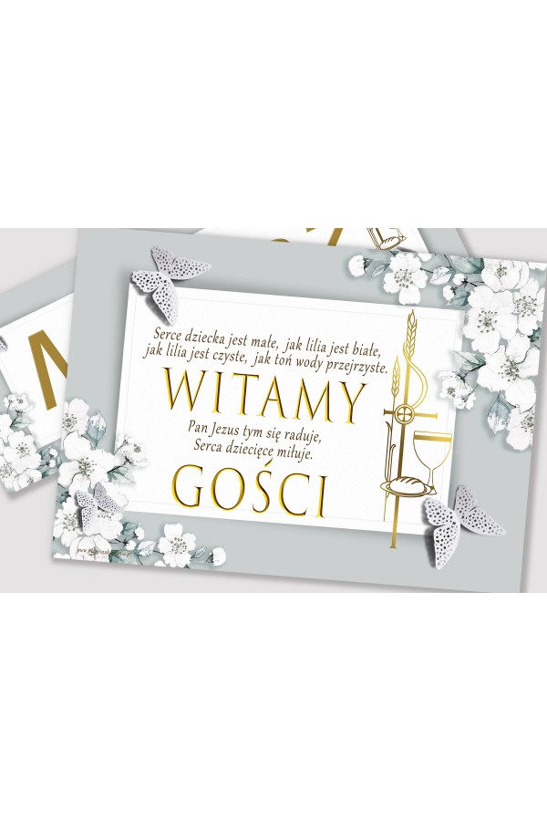 Personalized communion poster with name - Jasmine garden Personalized communion poster with name - Jasmine garden - obraz 2