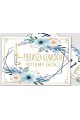 Personalized communion poster with name - Blue Watercolor - obraz 2