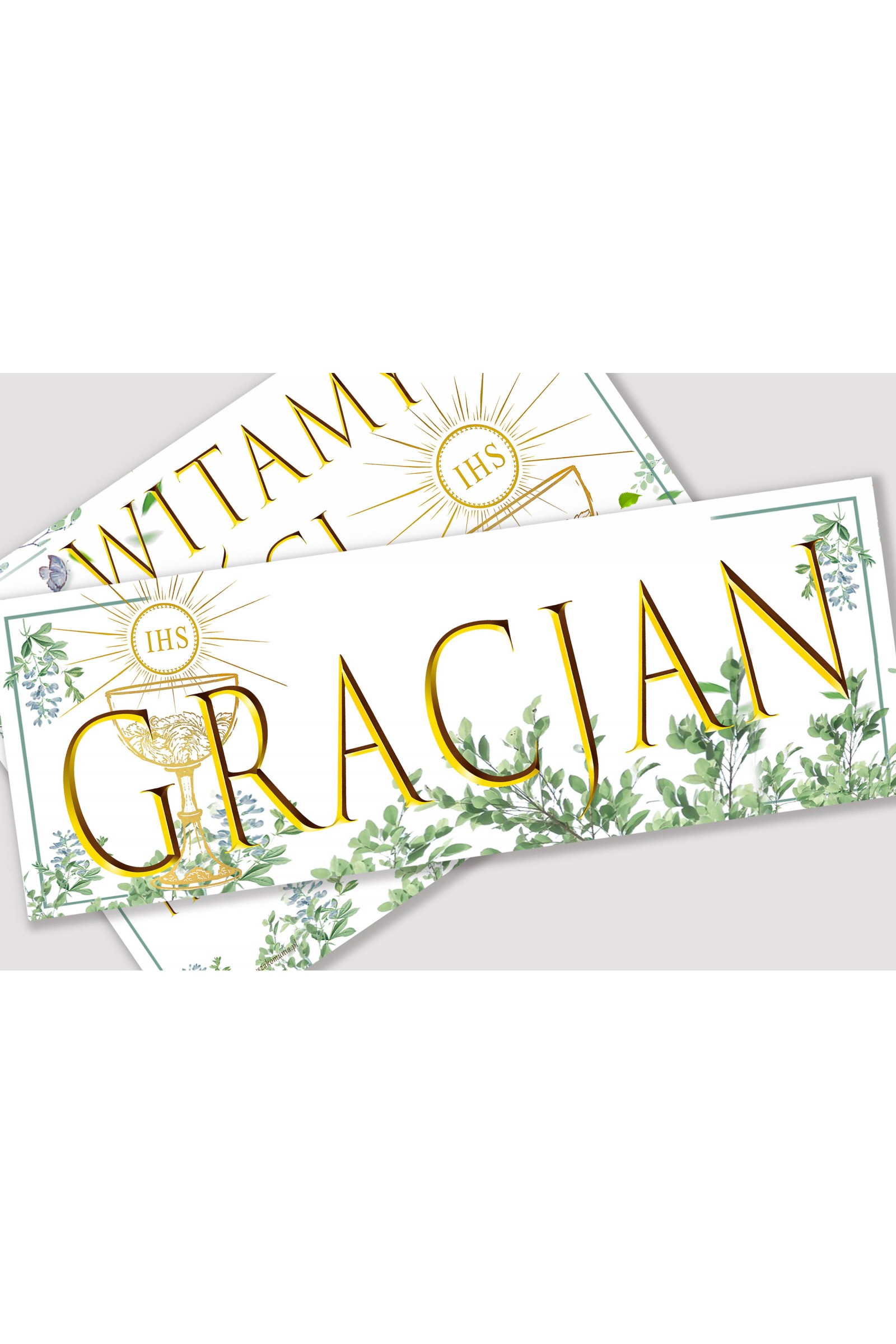 Personalized communion poster with name - Nightingale in the grove Personalized communion poster with name - Nightingale in the grove - obraz 1