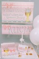 Personalized communion poster with name - Lace pink - obraz 1