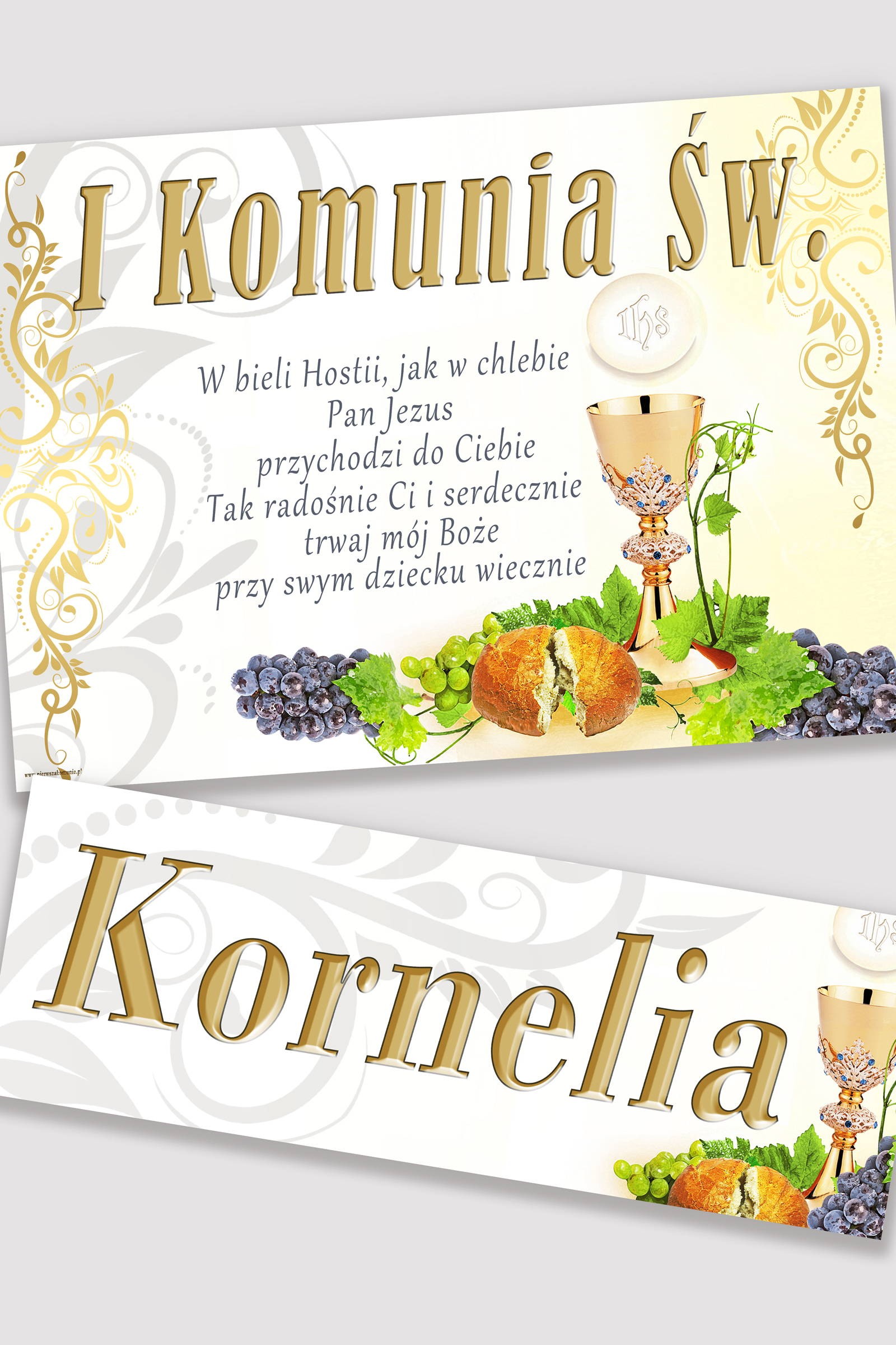 Personalized communion poster with name - Chalice Personalized communion poster with name - Chalice - obraz 0