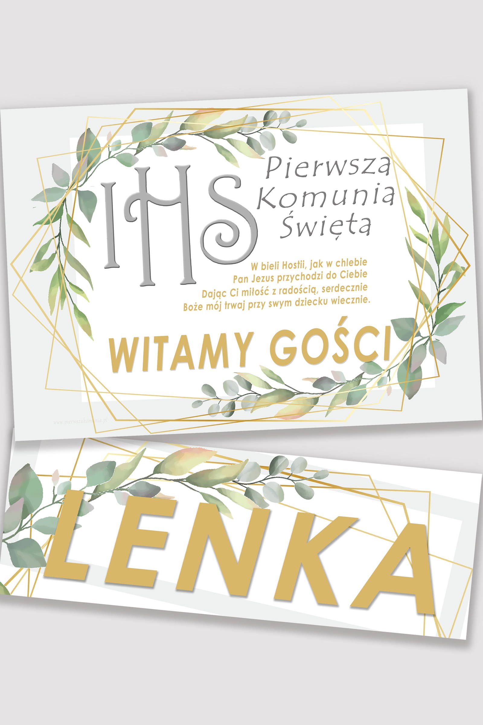 Personalized communion poster with name - Misty morning Personalized communion poster with name - Misty morning - obraz 0