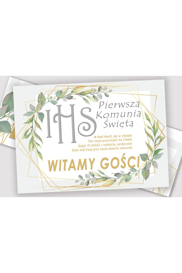 Personalized communion poster with name - Misty morning Personalized communion poster with name - Misty morning - obraz 2