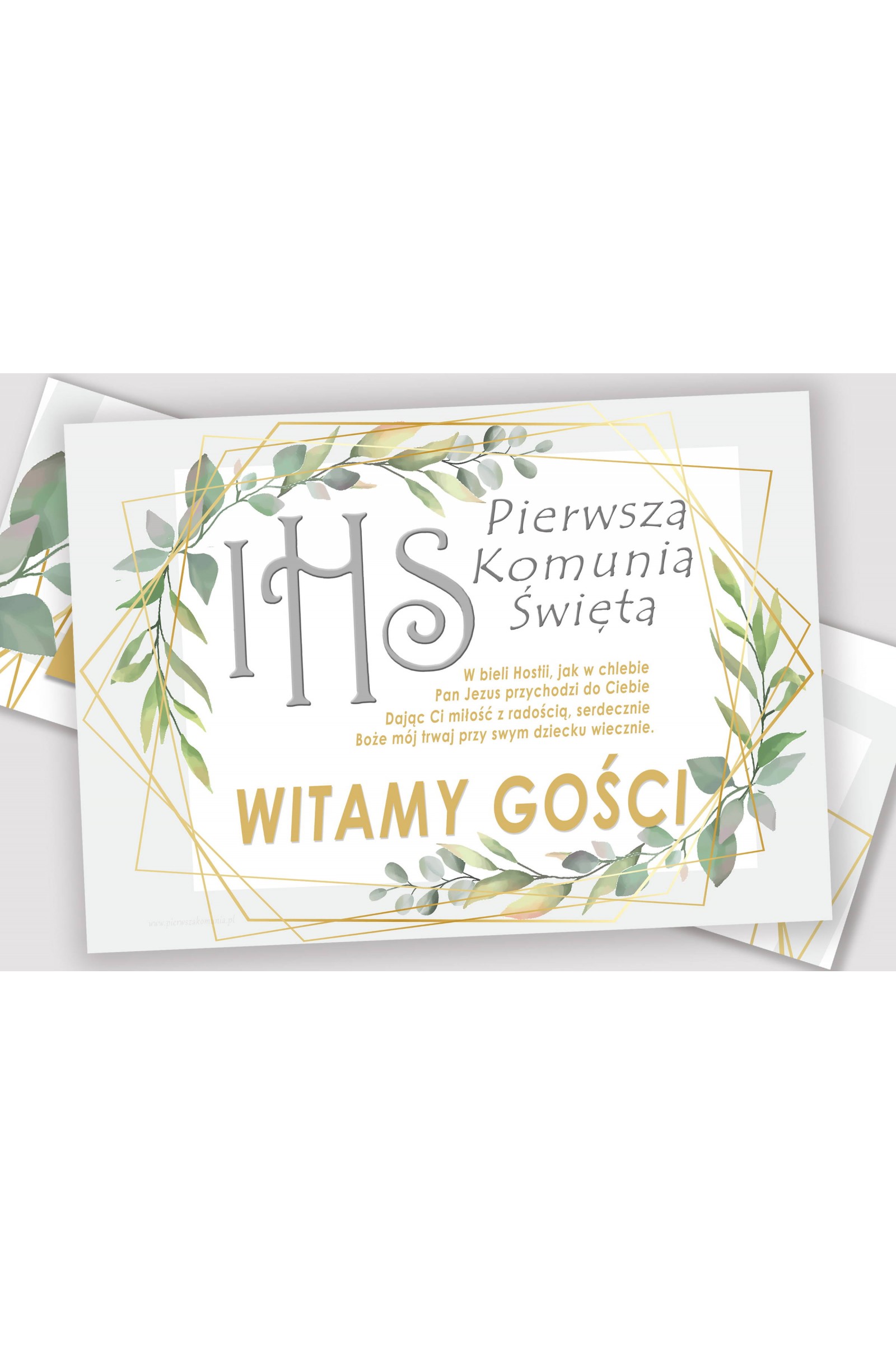 Personalized communion poster with name - Misty morning Personalized communion poster with name - Misty morning - obraz 2