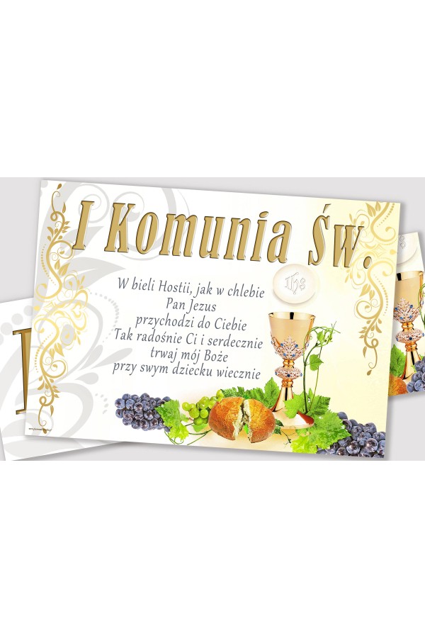 Personalized communion poster with name - Chalice Personalized communion poster with name - Chalice - obraz 2