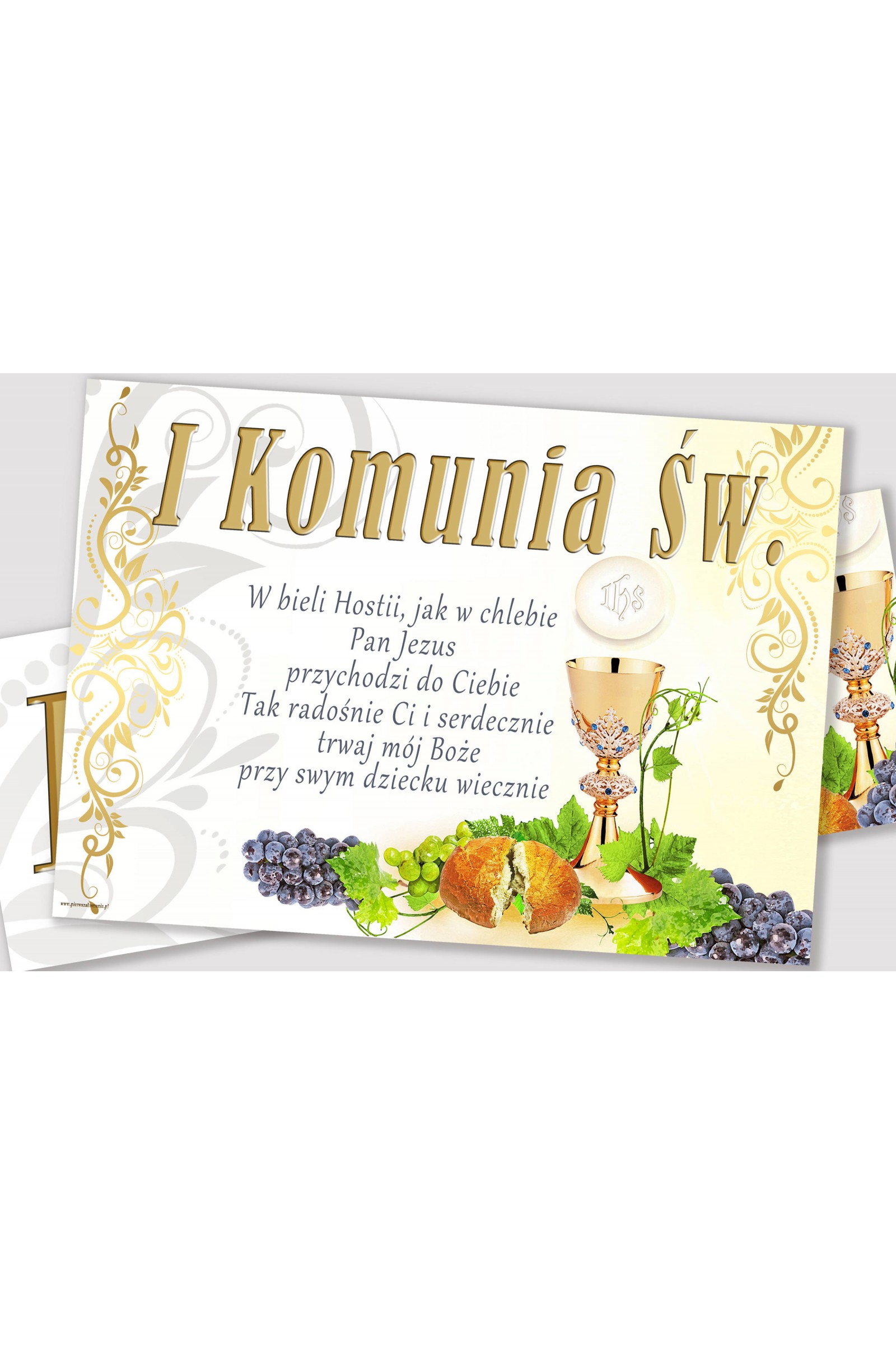 Personalized communion poster with name - Chalice Personalized communion poster with name - Chalice - obraz 2